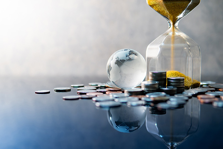 Global business investment growth, wealth concept.